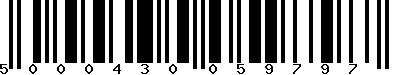 EAN-13 : 5000430059797
